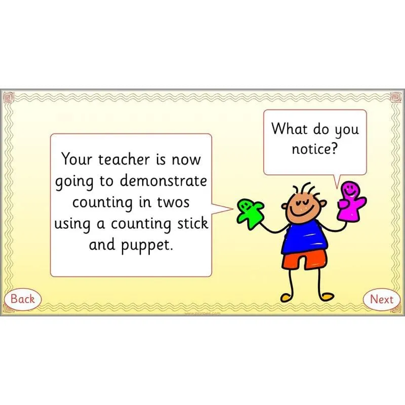 Let's count in twos, fives and tens