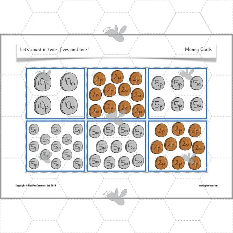 Let's count in twos, fives and tens