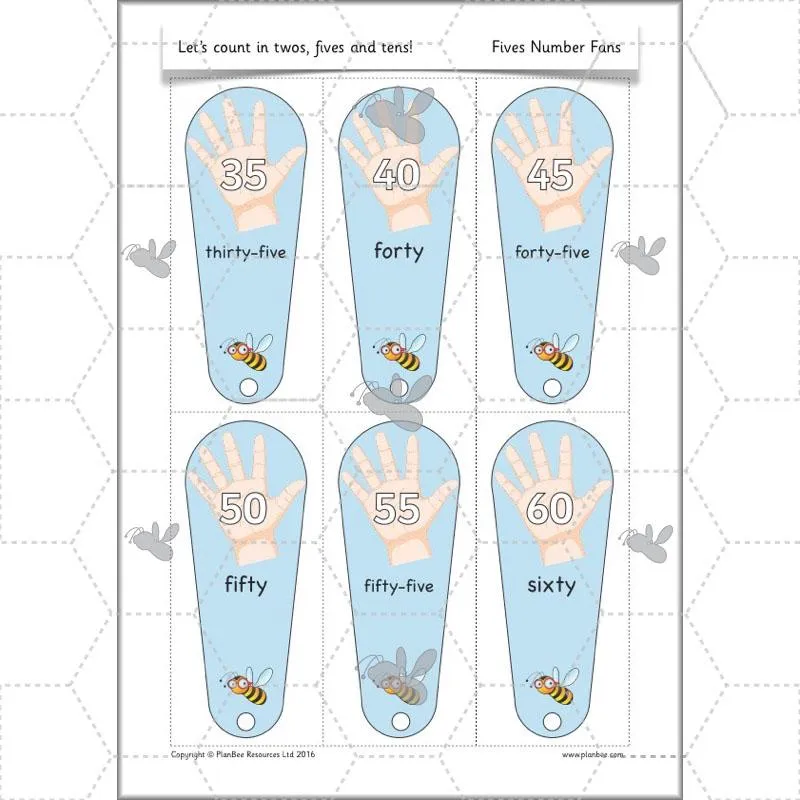 Let's count in twos, fives and tens