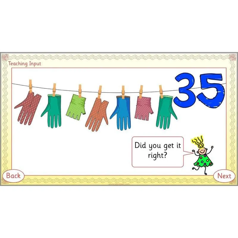 Let's count in twos, fives and tens