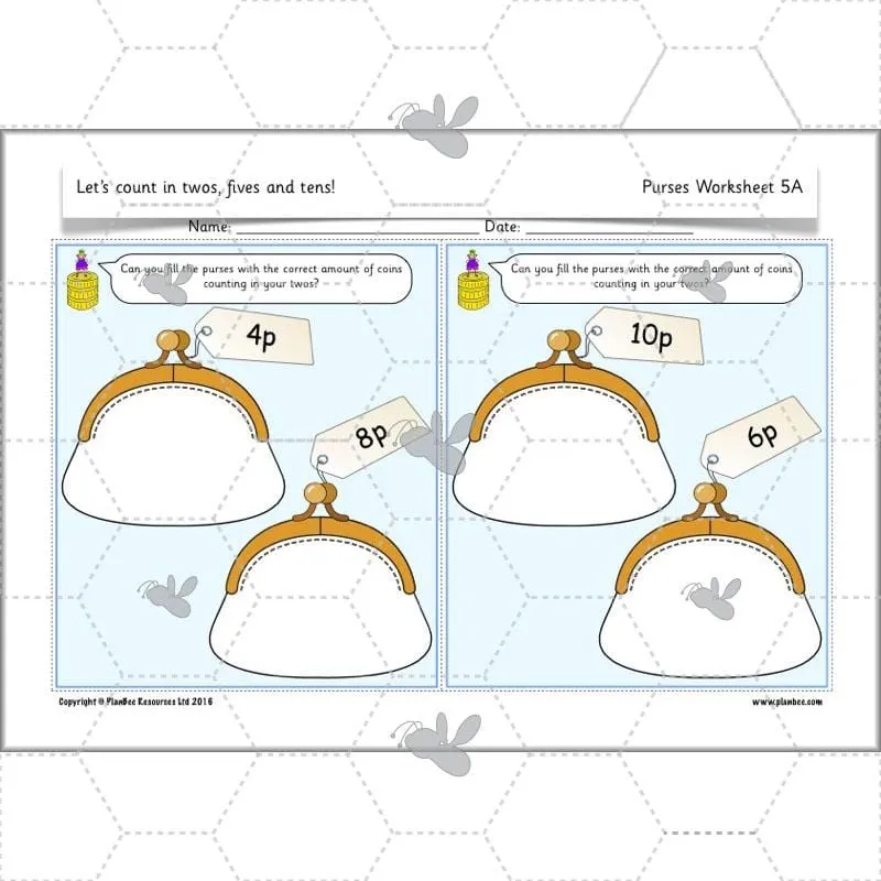 Let's count in twos, fives and tens