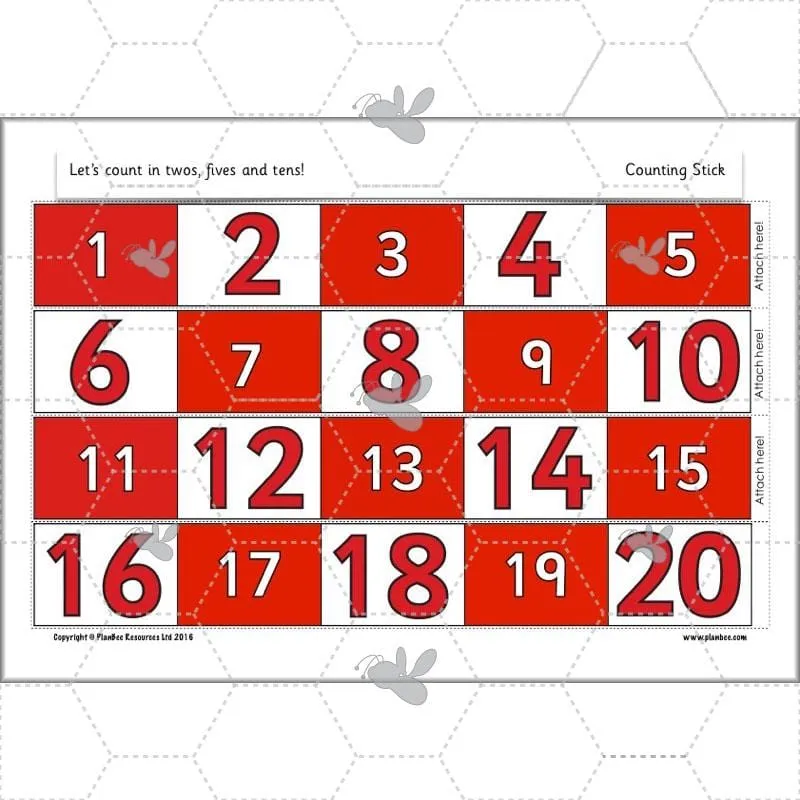 Let's count in twos, fives and tens