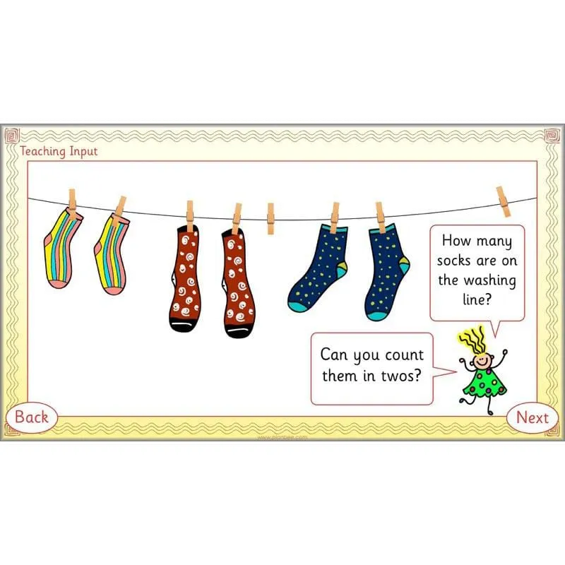 Let's count in twos, fives and tens