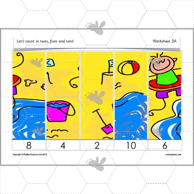Let's count in twos, fives and tens