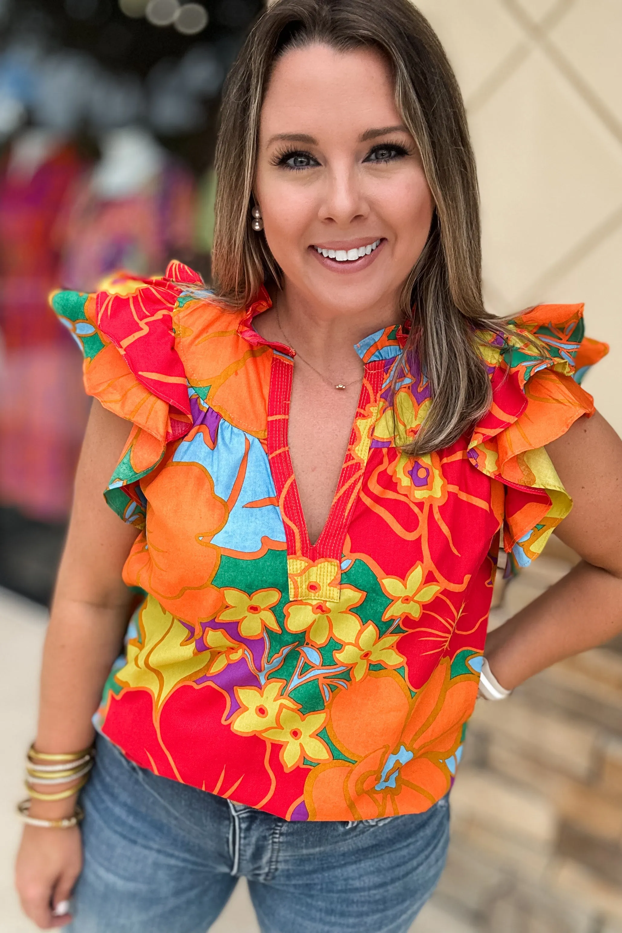 Like A Tropic Dream Ruffle Top
