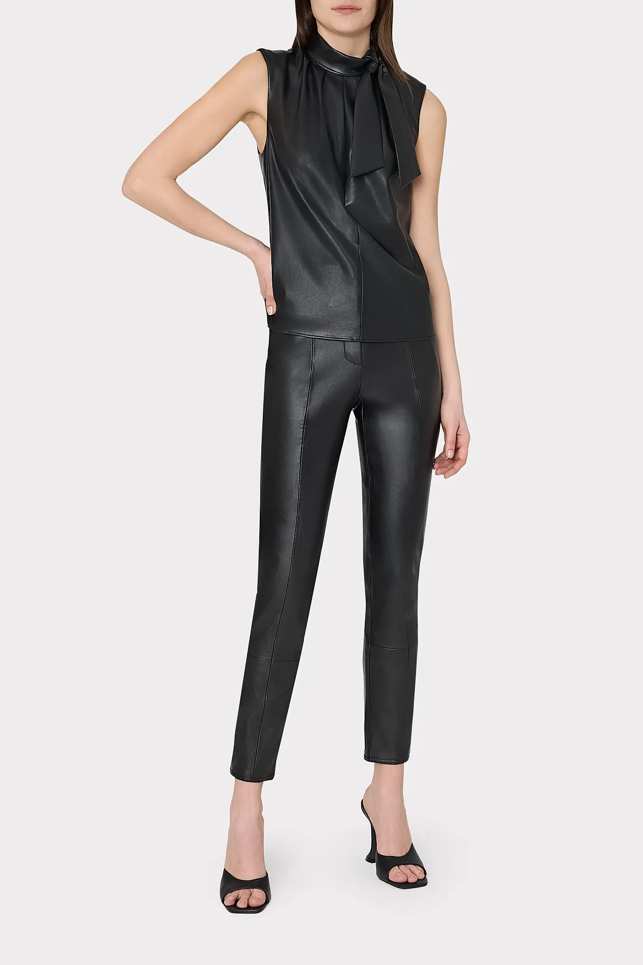 London Vegan Leather Top