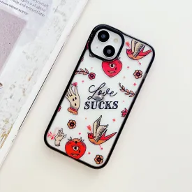 Love Sucks ! Designer Transparent Impact Proof Silicon Case for iPhone