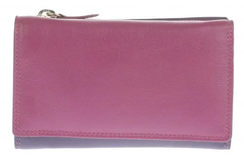 Medium Leather Multicoloured Compartment Purse (5 Colours)