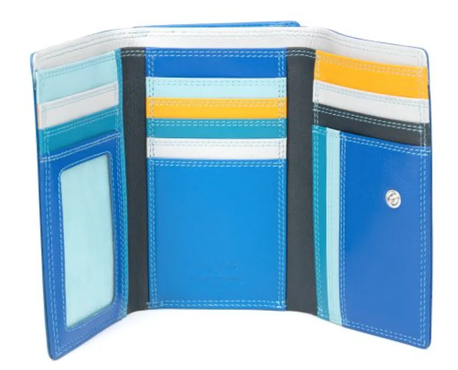 Medium Leather Multicoloured Compartment Purse (5 Colours)