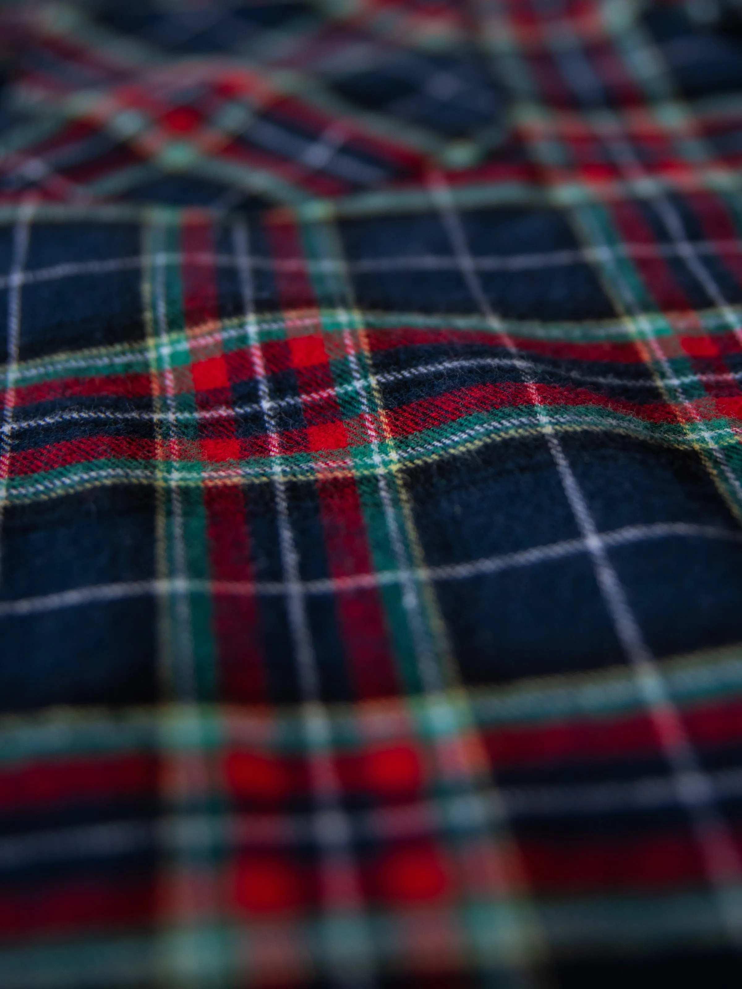 Men's Button Up Shirt - Navy Midnight Plaid
