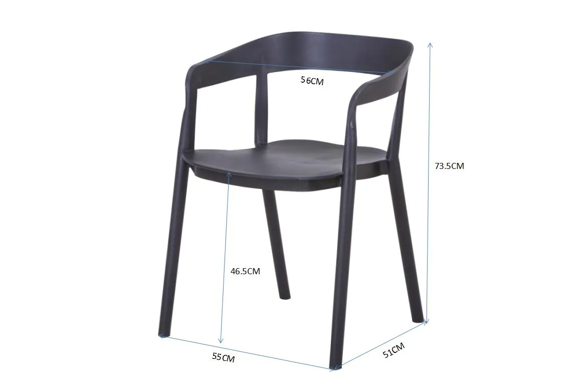 MILLS - Black Armchair