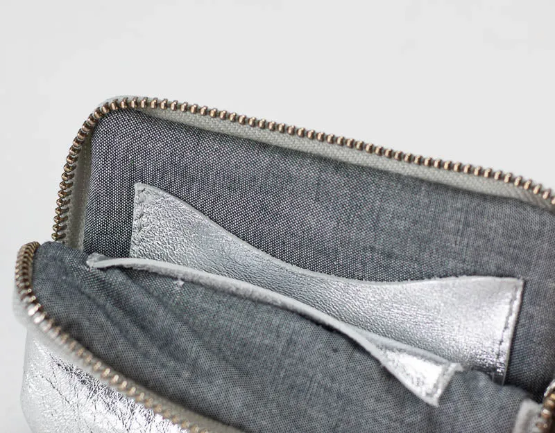 Myrto wallet - Bronze, Silver or Gold coated leather
