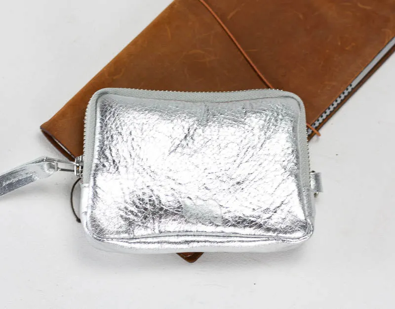 Myrto wallet - Bronze, Silver or Gold coated leather