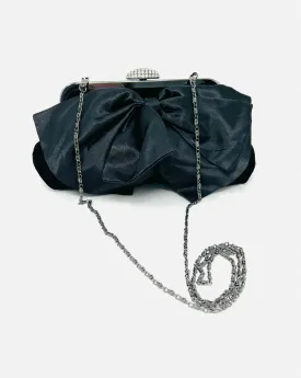 Neiman Marcus Black Bow Velvet Purses Crossbody Purse