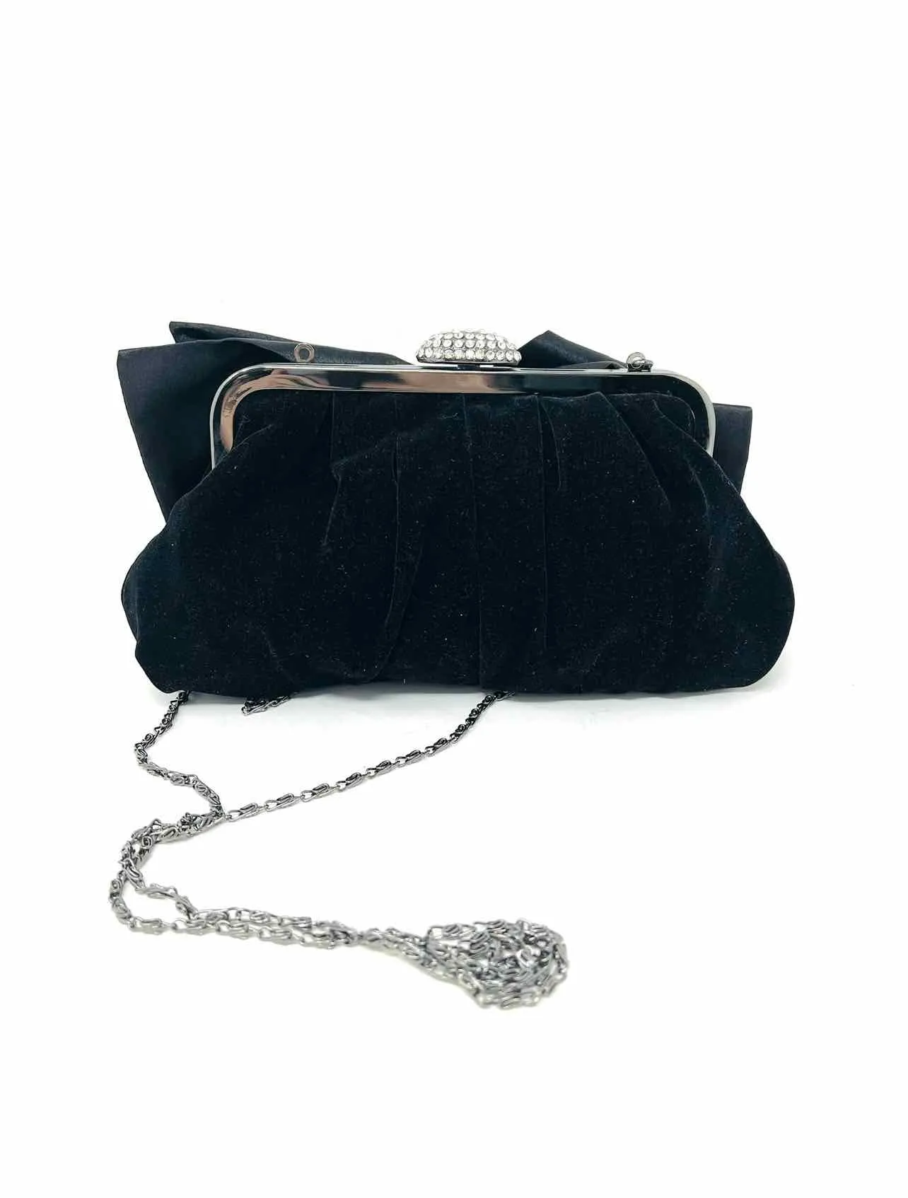Neiman Marcus Black Bow Velvet Purses Crossbody Purse