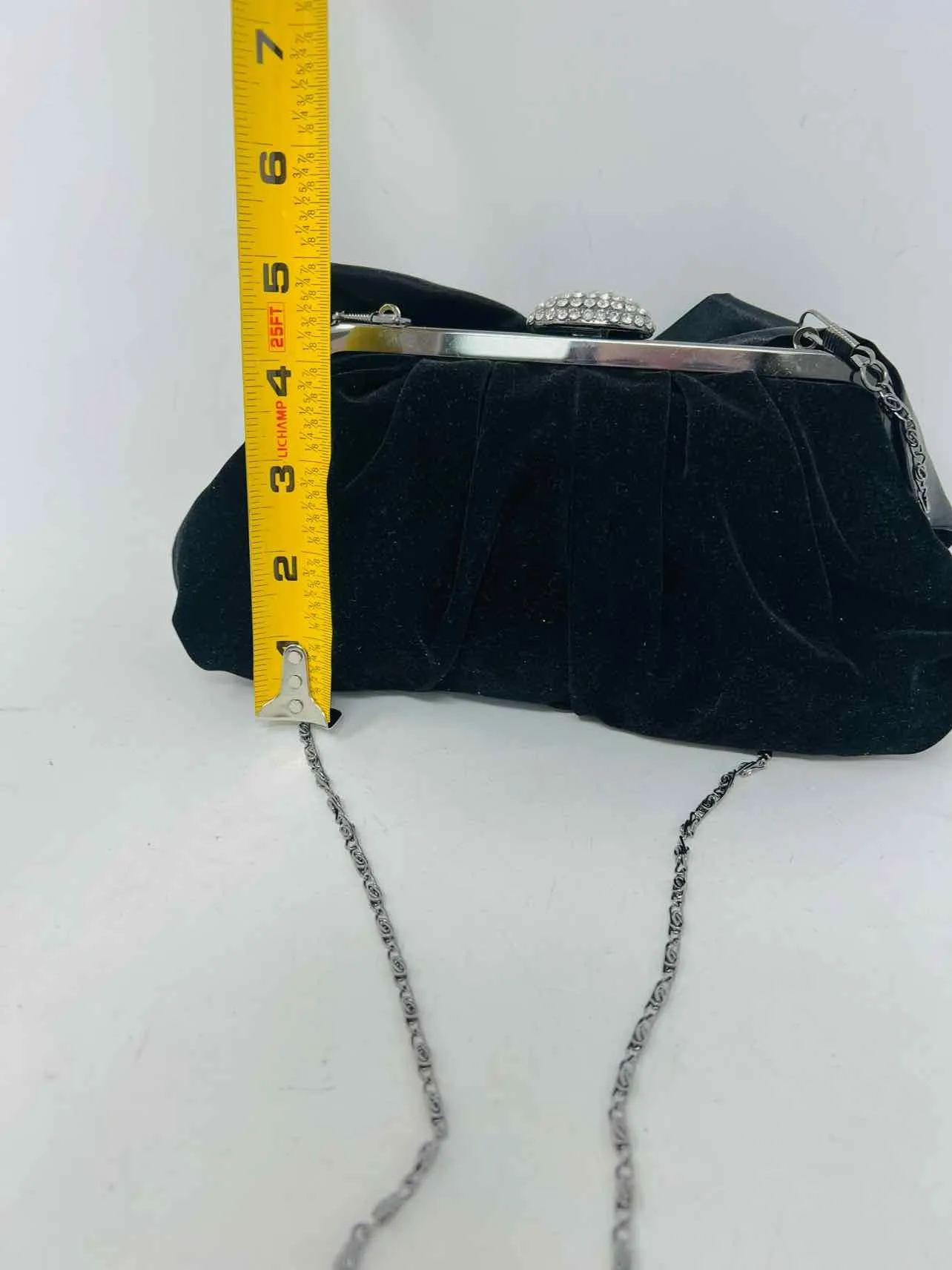 Neiman Marcus Black Bow Velvet Purses Crossbody Purse