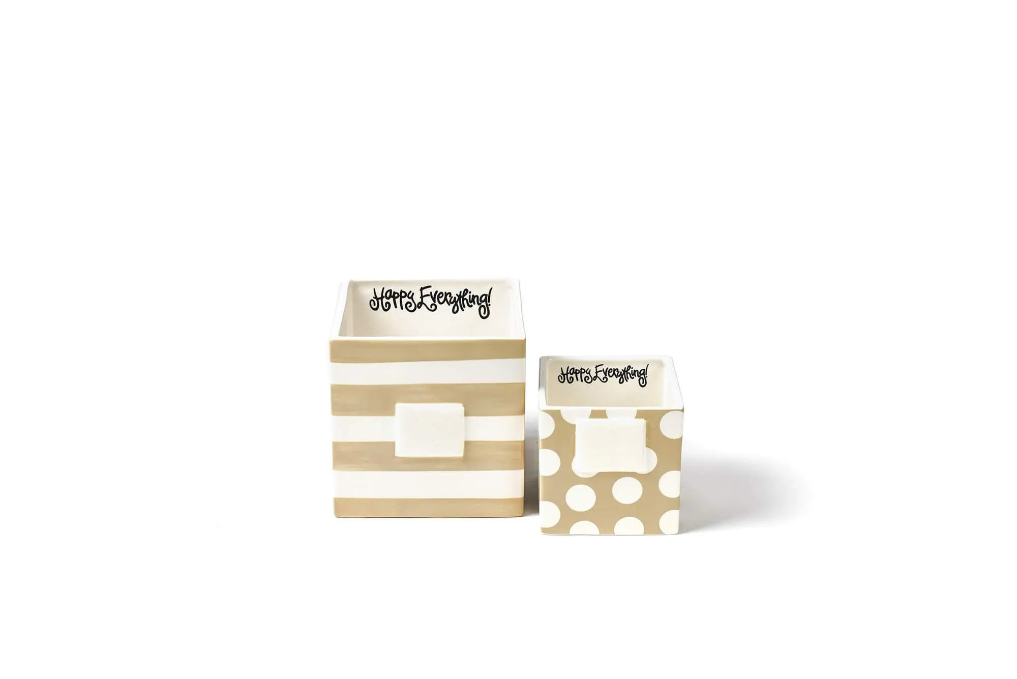 Neutral Stripe Medium Mini Nesting Cube