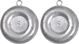 OROOTL Disc Sinkers Fishing Weights, Coin Sinkers Saltwater Surf Fishing Weights for Bottom Drifting Trolling Catfishing Tackle Equipment 1oz 2oz 3oz 4oz 5oz 6oz 8oz
