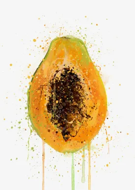Papaya Fruit Wall Art Print