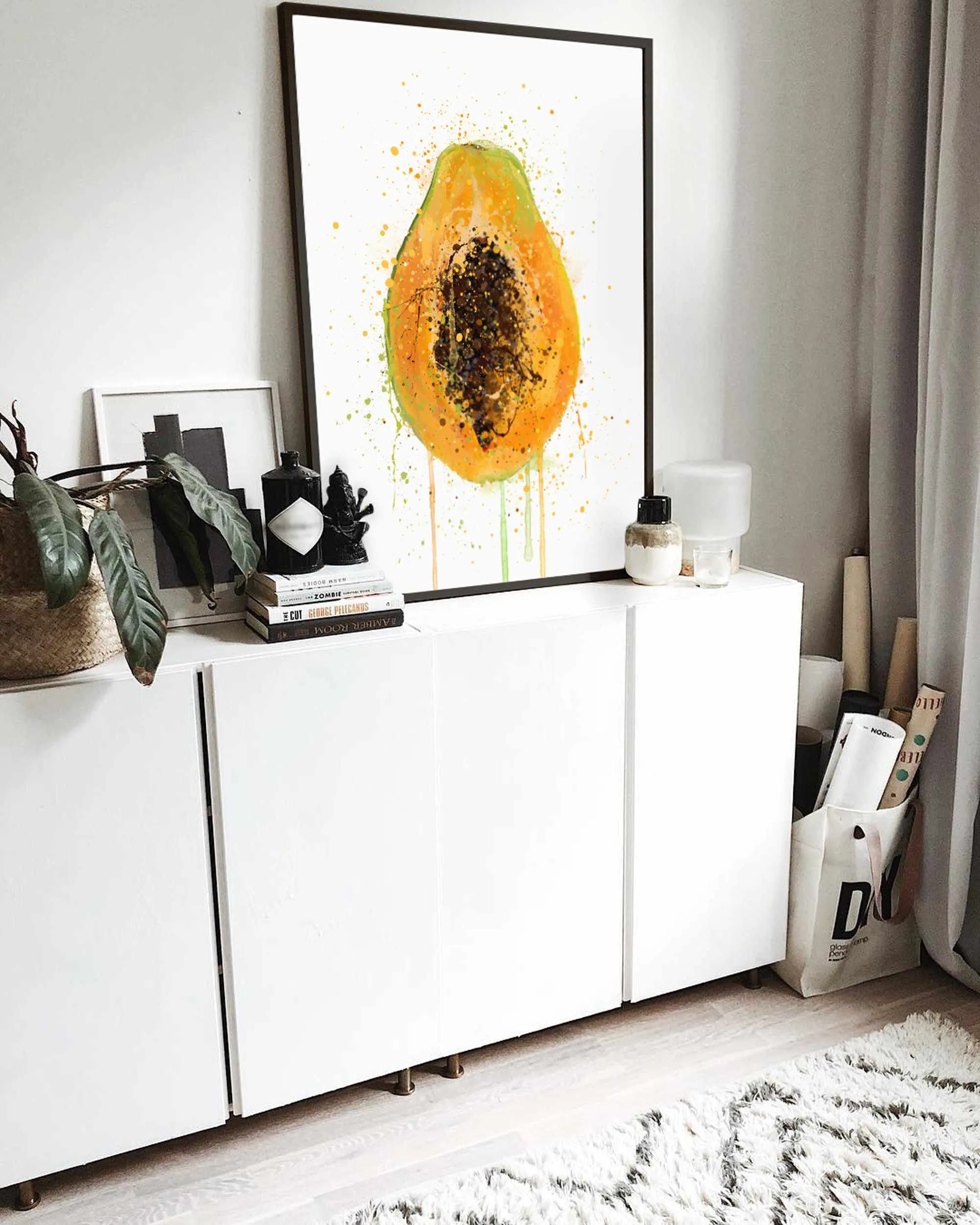 Papaya Fruit Wall Art Print