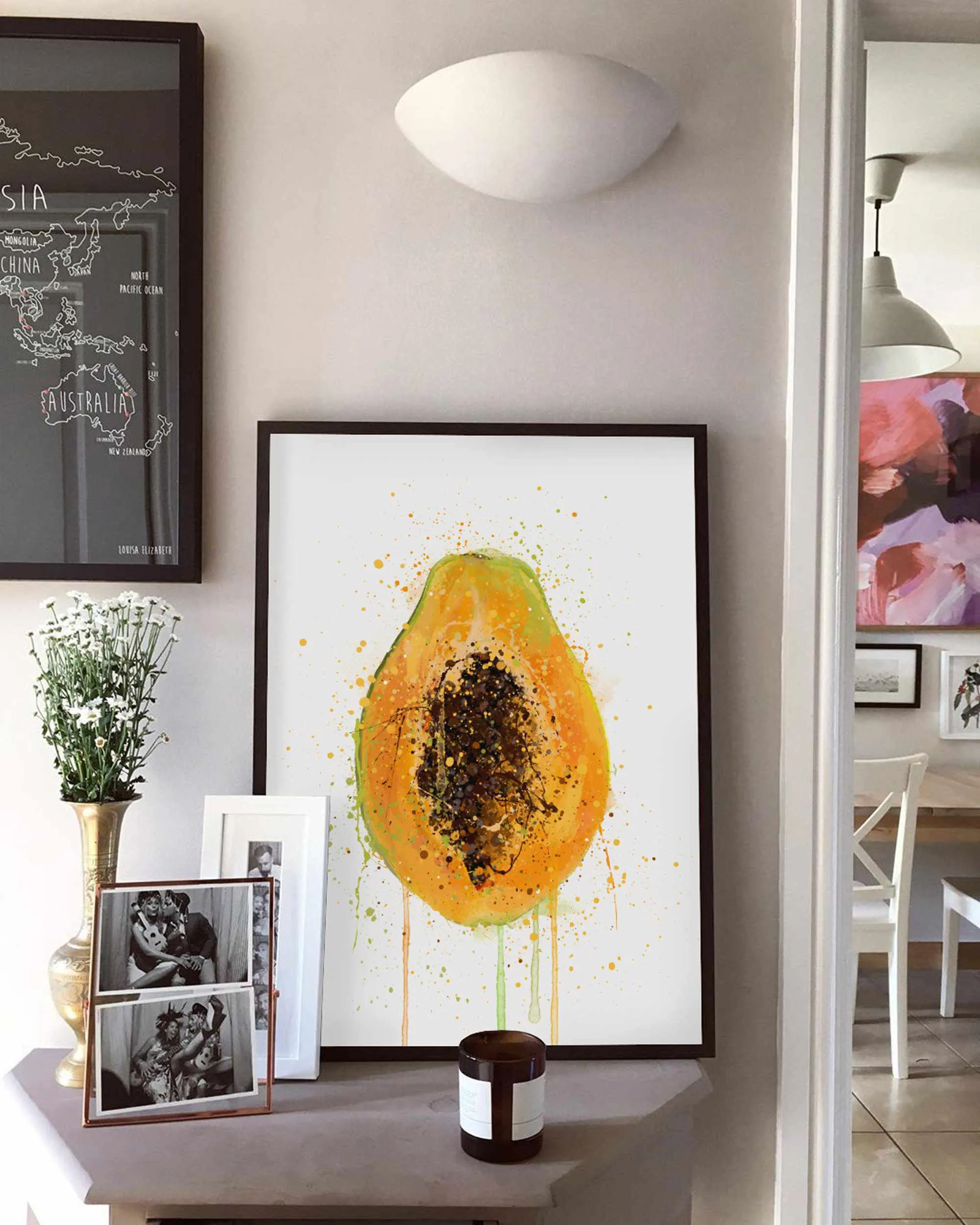 Papaya Fruit Wall Art Print
