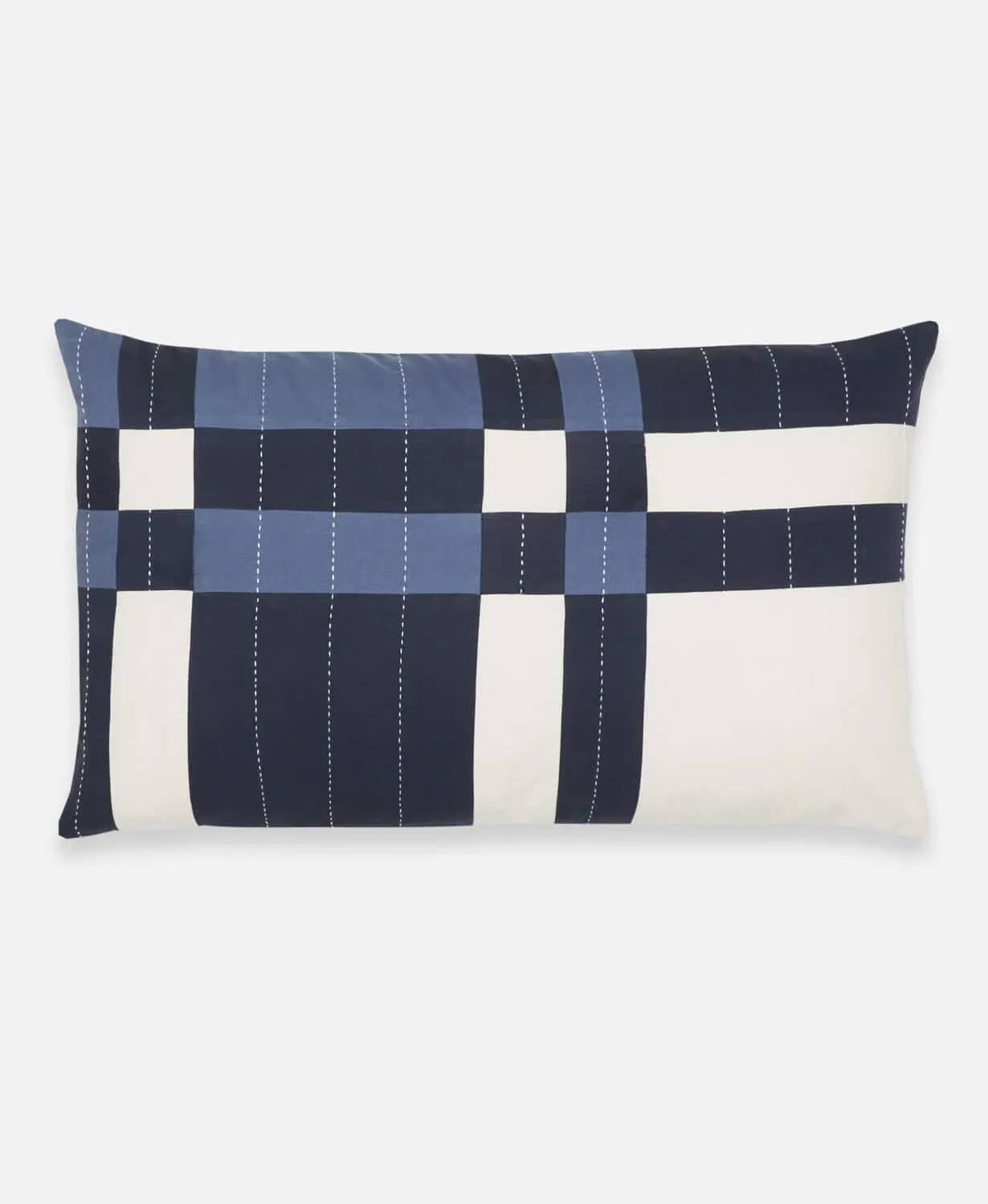 Patchwork Plaid Lumbar Pillow