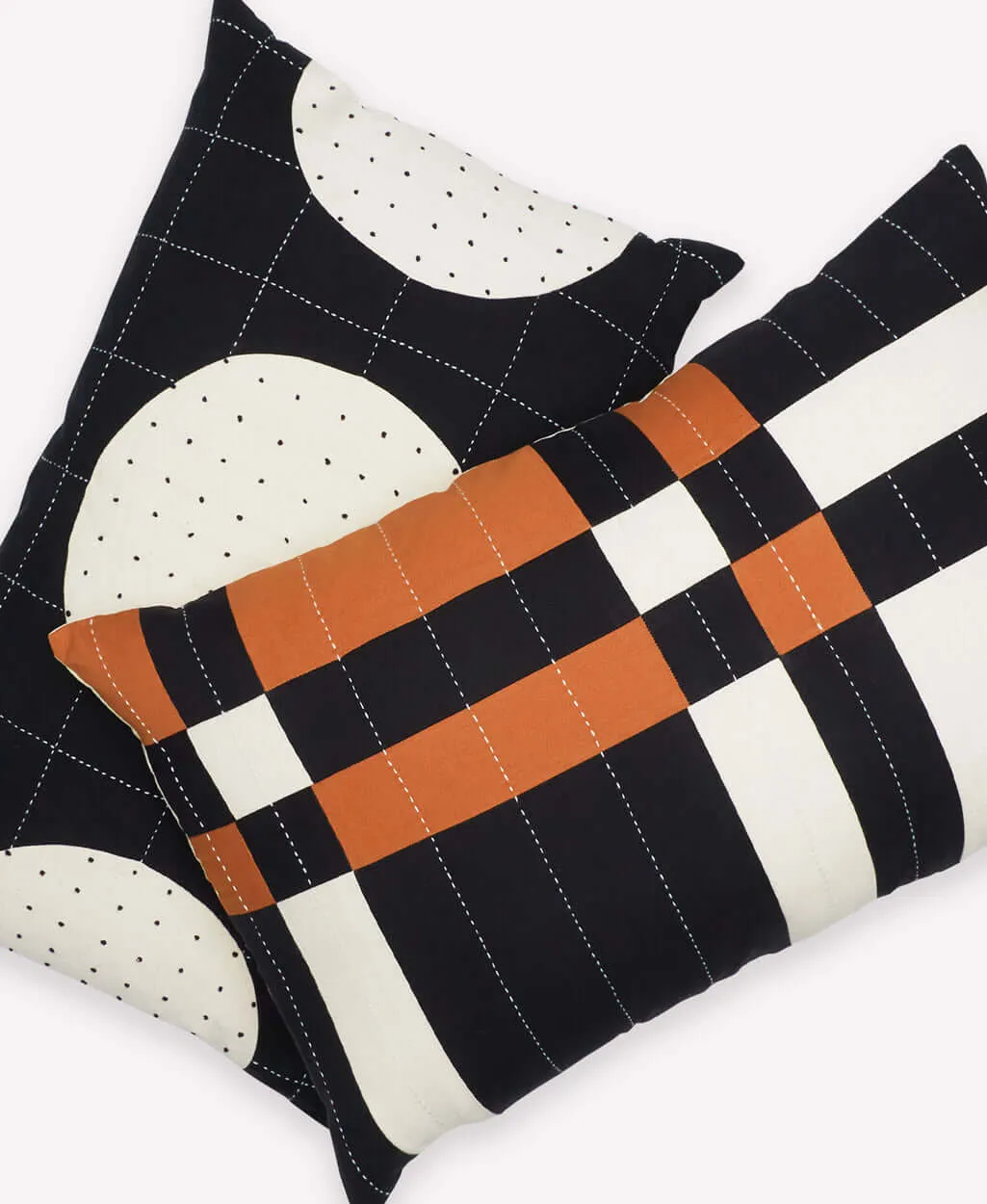 Patchwork Plaid Lumbar Pillow