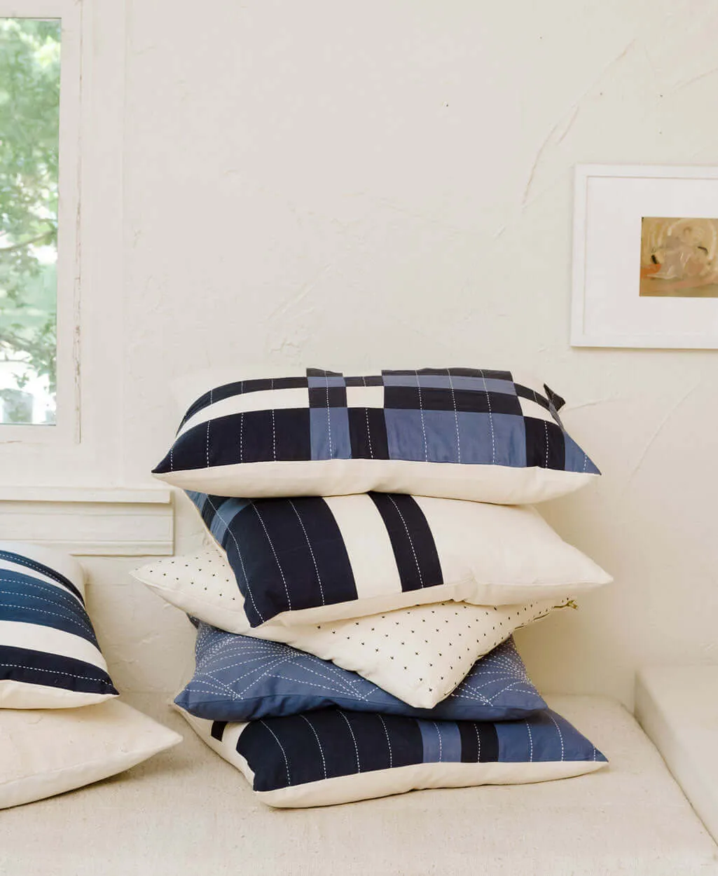 Patchwork Plaid Lumbar Pillow