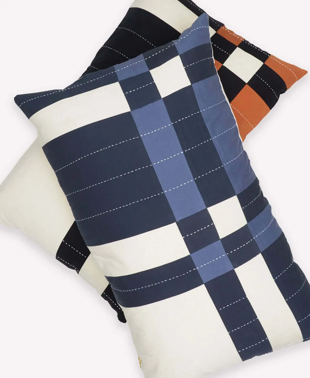 Patchwork Plaid Lumbar Pillow