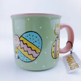 Peanuts Charlie Brown and friends & Giant Easter Eggs Big Coffee Mug Cup 21 oz
