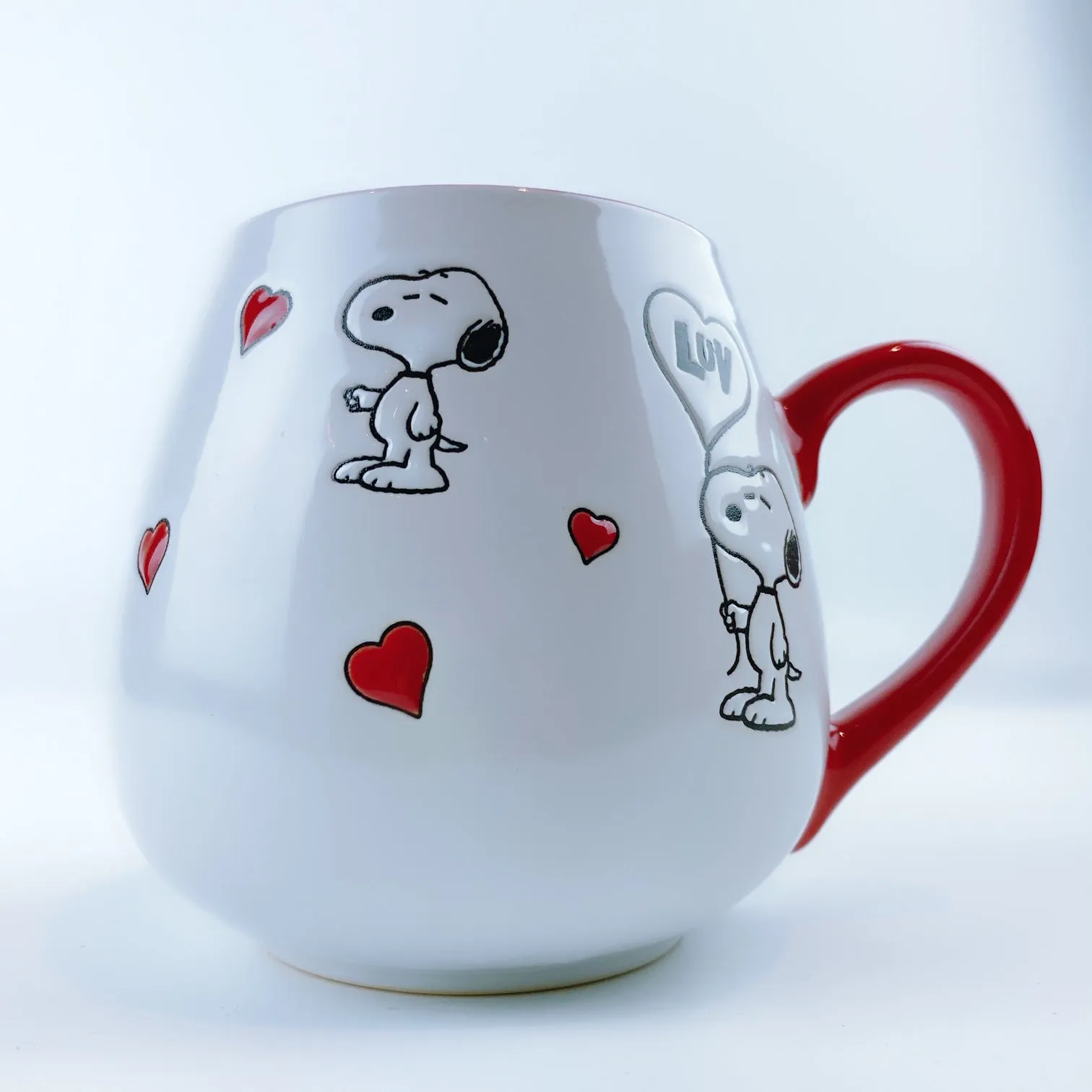 Peanuts Snoopy Luv Balloon Ceramic Red Mug 20oz