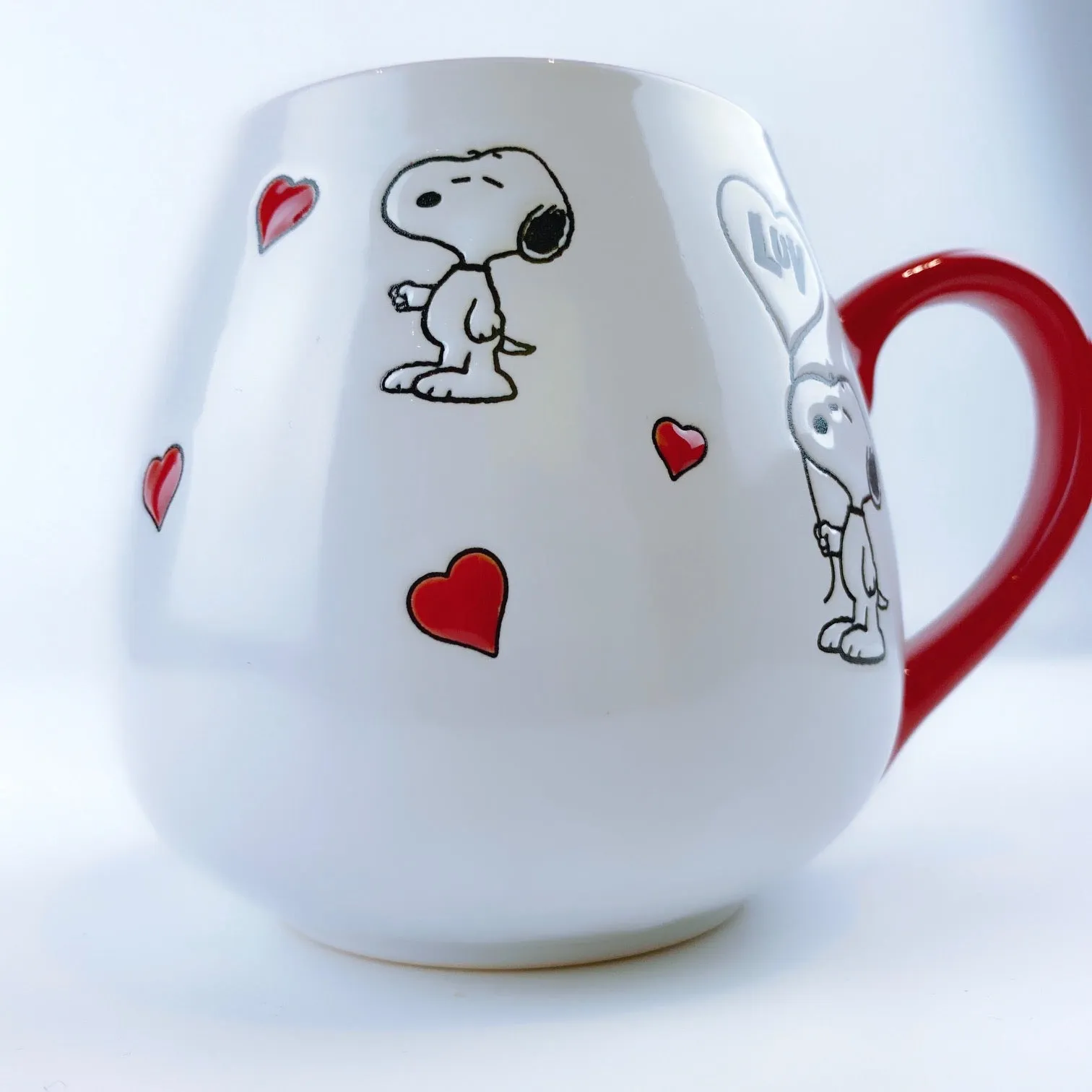 Peanuts Snoopy Luv Balloon Ceramic Red Mug 20oz