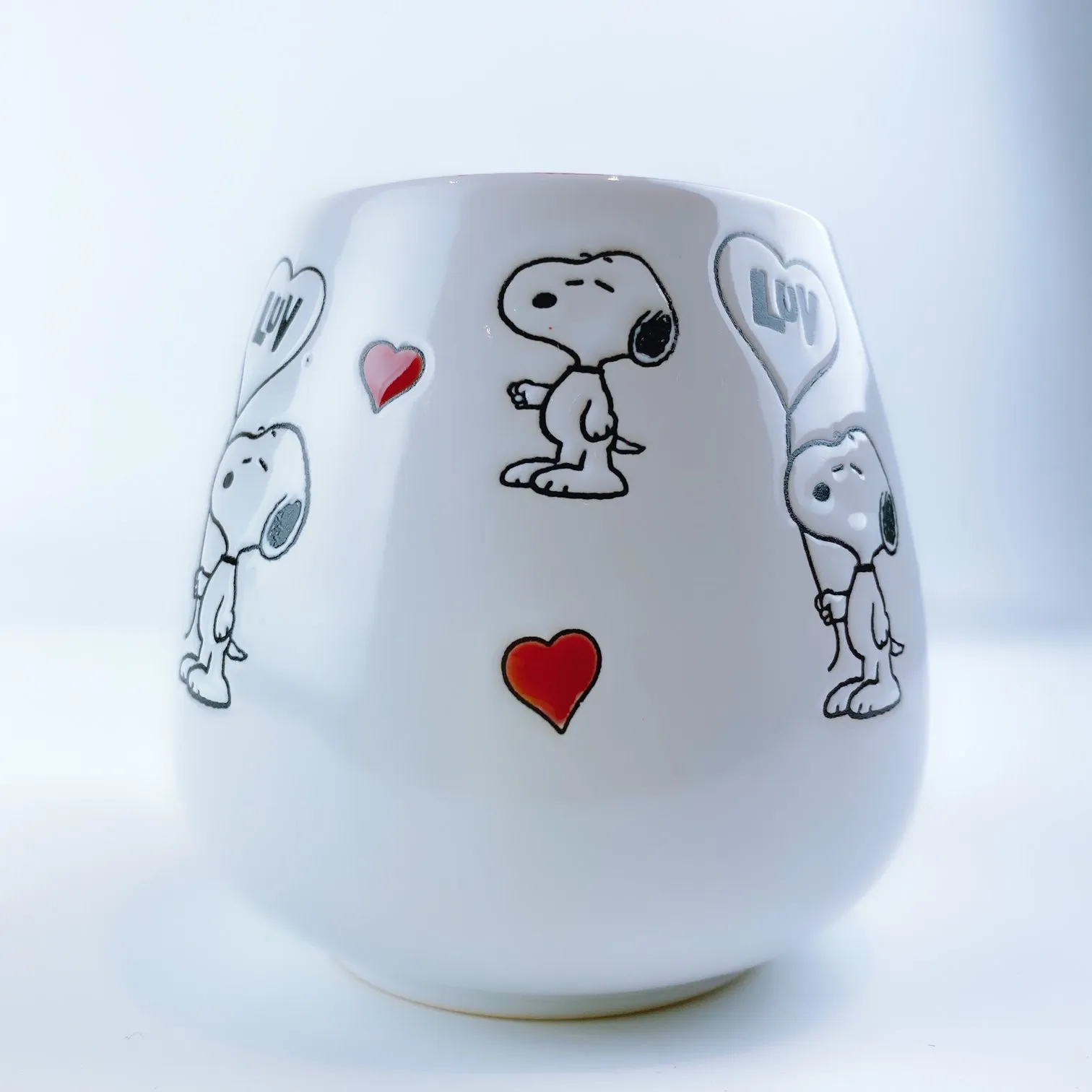Peanuts Snoopy Luv Balloon Ceramic Red Mug 20oz
