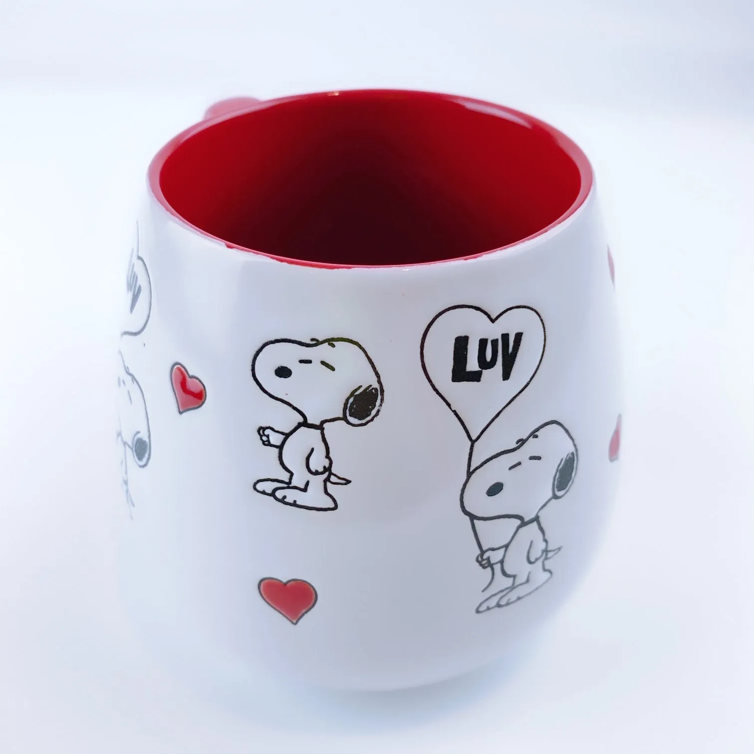 Peanuts Snoopy Luv Balloon Ceramic Red Mug 20oz