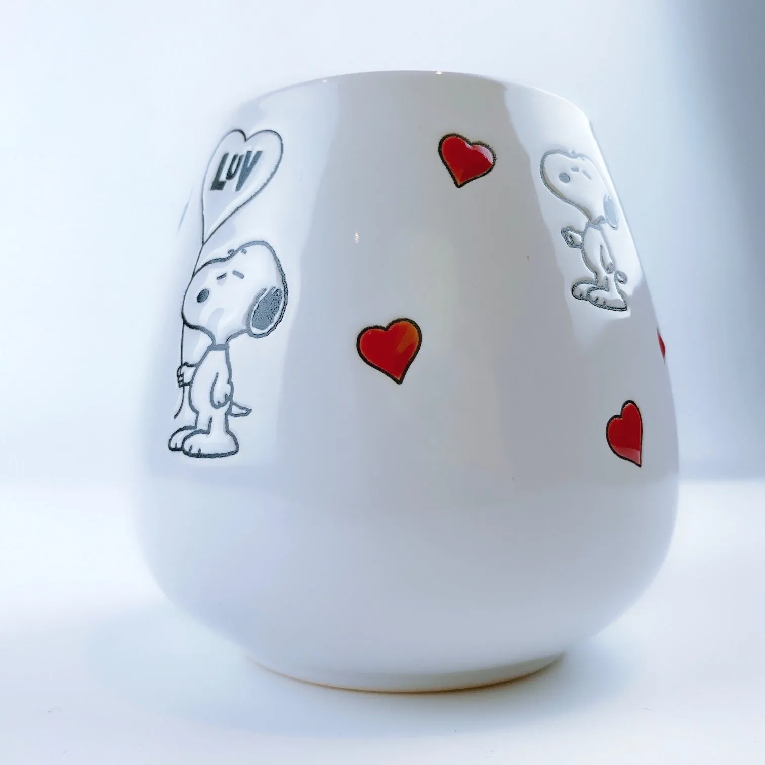 Peanuts Snoopy Luv Balloon Ceramic Red Mug 20oz
