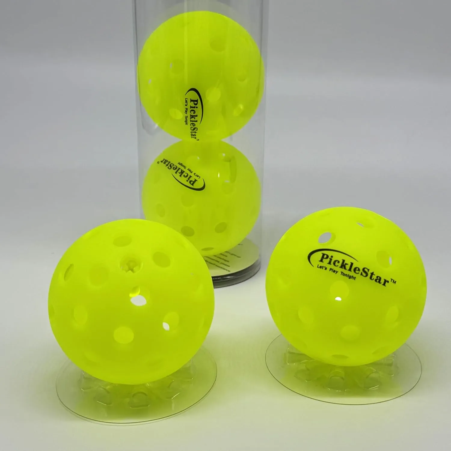PickleStar Gen 2 Premium LED Pickleball Balls - Next-Generation Glow & Perfectly Balanced Bounce for Advanced Players, Robust and Reliable, 4 Pack with Long-Life Batteries