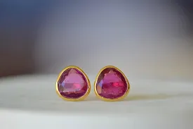 Pink Tourmaline Classic Studs