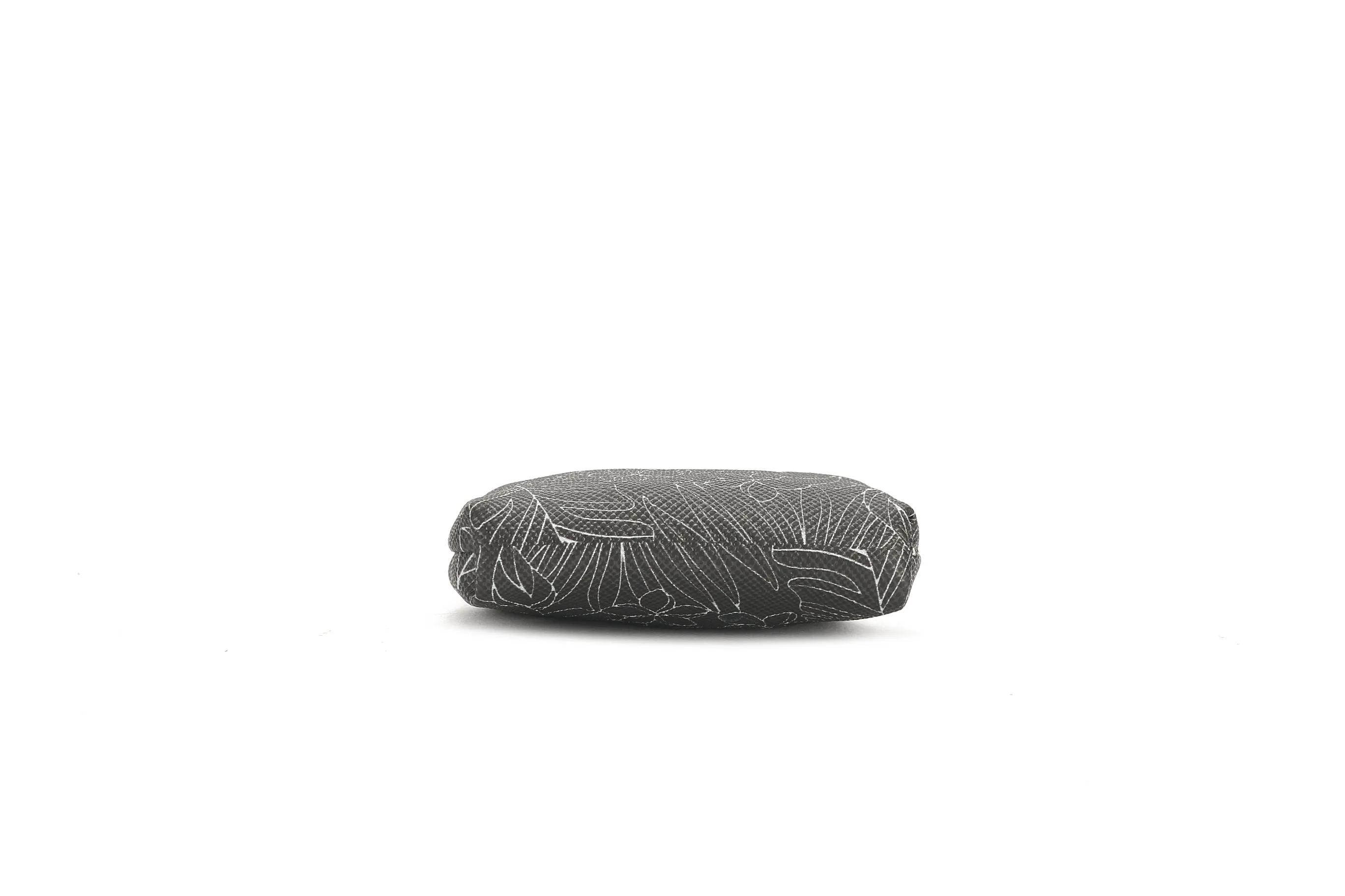 Pouch Coin Small Hibiscus Lines Black