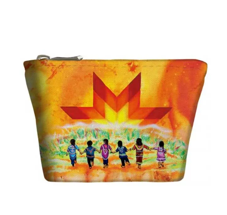 "Always in Our Hearts" Zippered Coin Purse featuring artwork of Indigenous Artist Shawn Boulete Grapentine