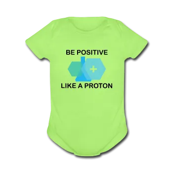 "Be Positive" (black) - Baby Short Sleeve One Piece