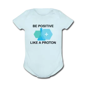 "Be Positive" (black) - Baby Short Sleeve One Piece