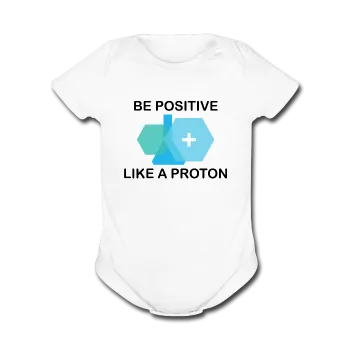 "Be Positive" (black) - Baby Short Sleeve One Piece