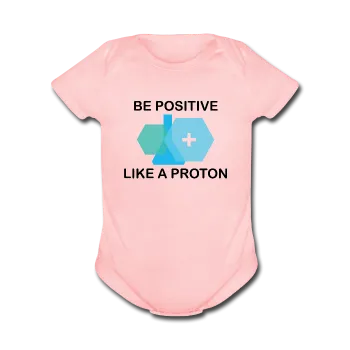 "Be Positive" (black) - Baby Short Sleeve One Piece