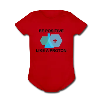 "Be Positive" (black) - Baby Short Sleeve One Piece