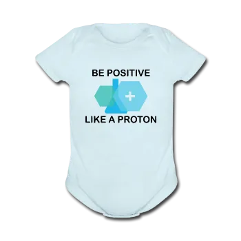 "Be Positive" (black) - Baby Short Sleeve One Piece