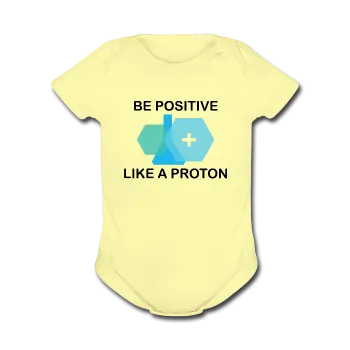 "Be Positive" (black) - Baby Short Sleeve One Piece