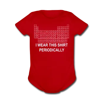 "I Wear this Shirt Periodically" (white) - Baby Short Sleeve One Piece
