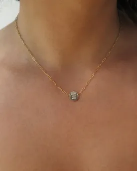 "Love You Mum" Thin Drawn Cable Necklace