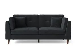 Ragusa 3 Seater Sofa Dark Grey Velvet