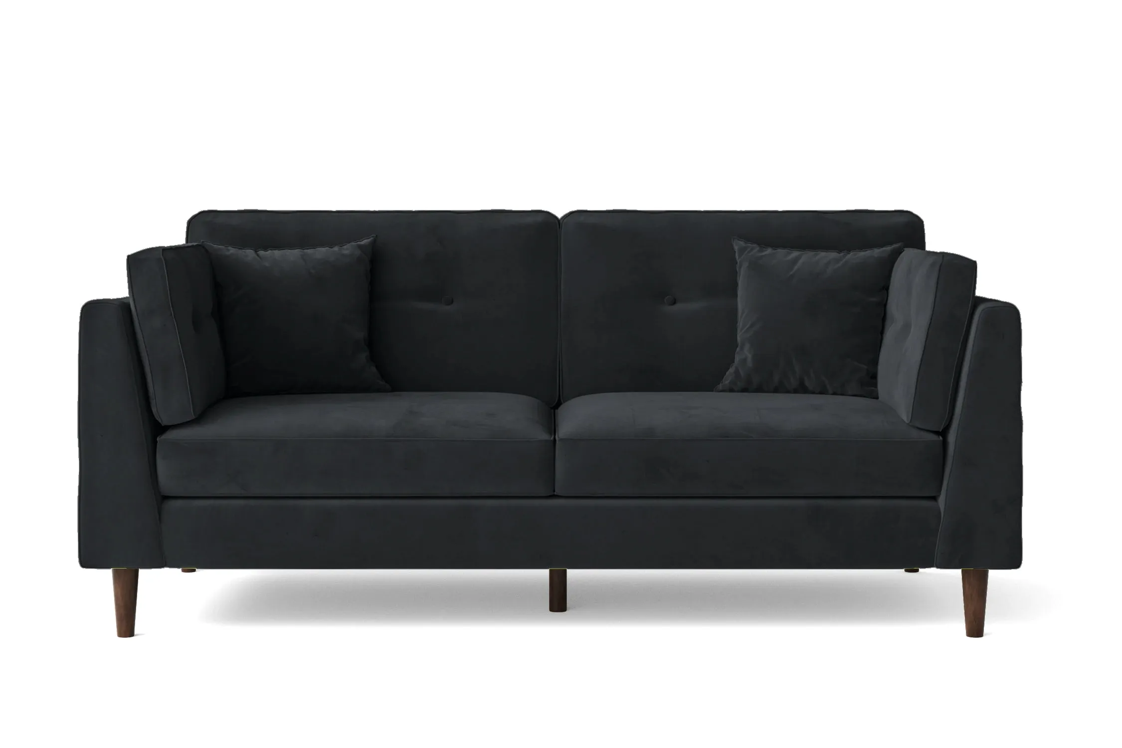 Ragusa 3 Seater Sofa Dark Grey Velvet